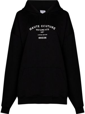 VETEMENTS Haute Couture hoodie - Black