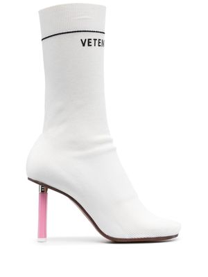 VETEMENTS heeled ankle sock boots - White
