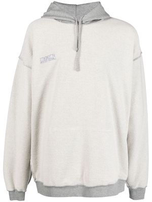 VETEMENTS inside-out effect drawstring hoodie - Grey