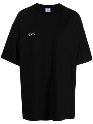 VETEMENTS inside-out logo cotton T-shirt - Black