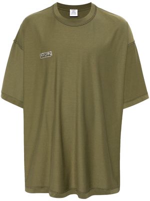 VETEMENTS Inside-Out logo-embroidered T-shirt - Green