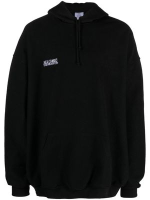 VETEMENTS inside-out logo oversize hoodie - Black