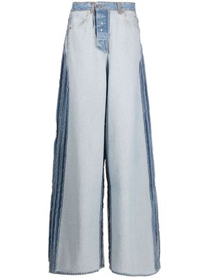 VETEMENTS inside-out wide-leg jeans - Blue