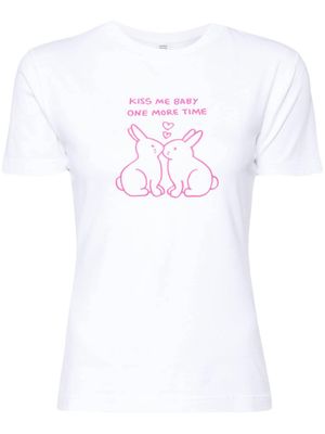 VETEMENTS Kissing Bunnies cotton T-shirt - White
