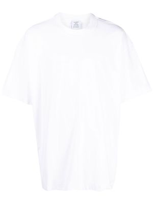 VETEMENTS logo-embroidered cotton T-shirt - White