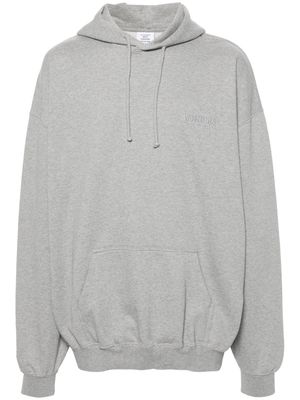 VETEMENTS logo-embroidered hoodie - Grey