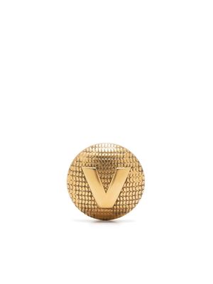 VETEMENTS logo plaque clip-on earrings - Gold