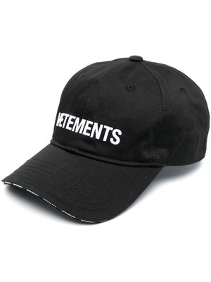 VETEMENTS logo-print baseball cap - Black