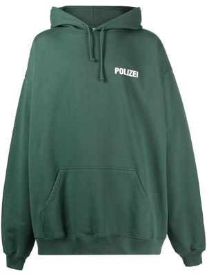 VETEMENTS logo-print classic hoodie - Green