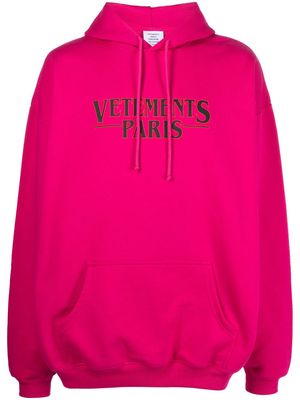 VETEMENTS logo-print hoodie - Pink