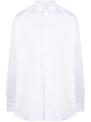 VETEMENTS logo print long-sleeve shirt - White