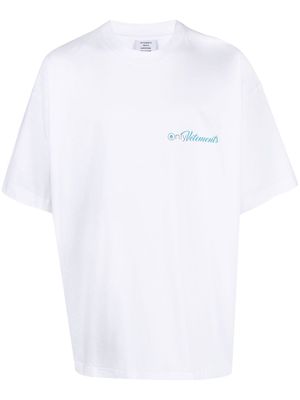 VETEMENTS logo-print short-sleeve T-shirt - White