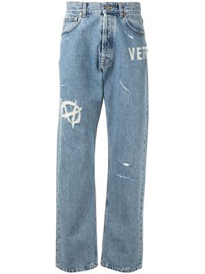 VETEMENTS mid-rise straight jeans - Blue