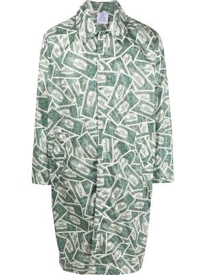 VETEMENTS Million Dollar single-breasted coat - Green