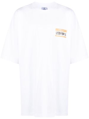 VETEMENTS My Name Is cotton T-shirt - White