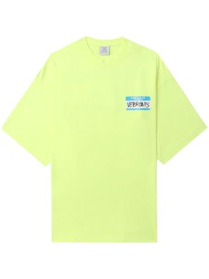 VETEMENTS My Name Is Vetements cotton T-shirt - Yellow