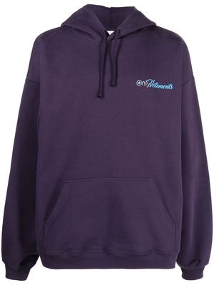 VETEMENTS 'Only Vetements' drawstring hoodie - Purple