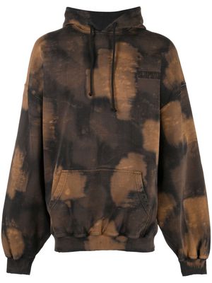 VETEMENTS overbleached cotton hoodie - Brown