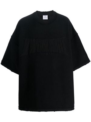 VETEMENTS oversized logo-embroidery T-shirt - Black