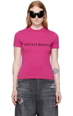 VETEMENTS Pink Cotton T-Shirt