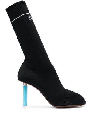 VETEMENTS pointed sock-style boots - Black