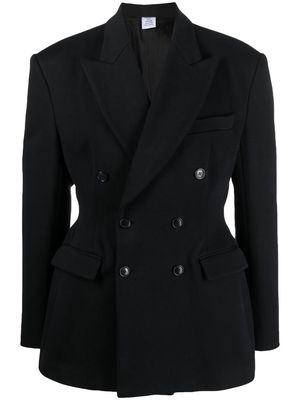 VETEMENTS Reconstructed double-breasted blazer - Black