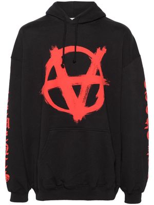 VETEMENTS Reverse Anarchy printed hoodie - Black
