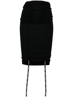 VETEMENTS ruched pencil skirt - Black