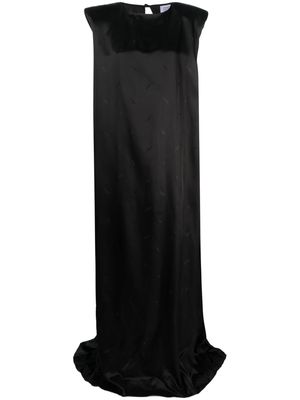 VETEMENTS shoulder-pad maxi dress - Black