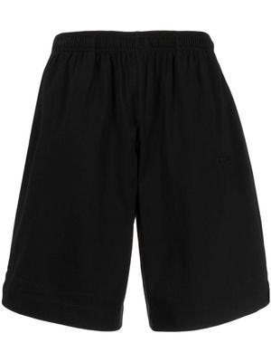 VETEMENTS slip-on cotton track shorts - Black