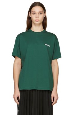 VETEMENTS SSENSE Exclusive Green Logo T-Shirt