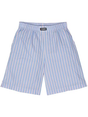 VETEMENTS striped deck shorts - Blue