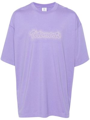 VETEMENTS stud-embellished cotton T-shirt - Purple