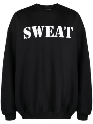 VETEMENTS Sweat cotton blend sweatshirt - Black