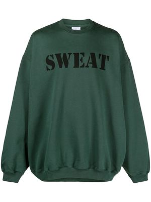 VETEMENTS Sweat cotton-blend sweatshirt - Green