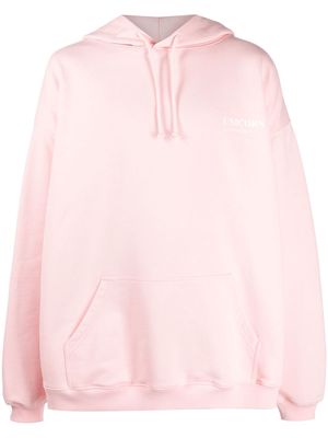 VETEMENTS Unicorn slogan-print hoodie - Pink