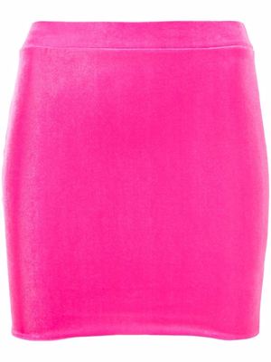 Vetements velvet mini skirt - Pink