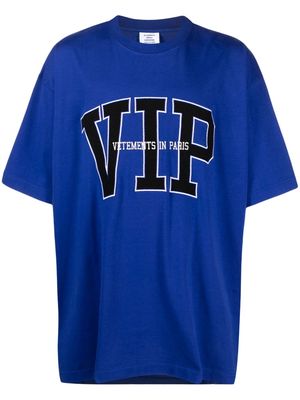 VETEMENTS VIP cotton T-shirt - Blue