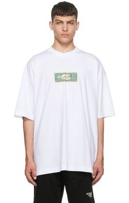 VETEMENTS White 'One In A Million' T-Shirt