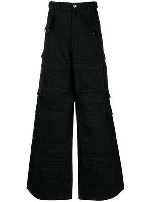 VETEMENTS wide-leg cargo trousers - Black