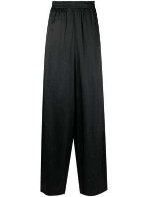 VETEMENTS wide-leg cotton trousers - Black