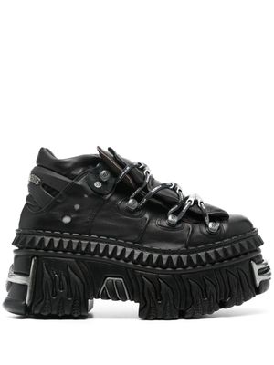 VETEMENTS x New Rock leather sneakers - Black