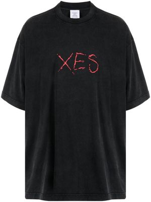 VETEMENTS Xes cotton T-shirt - Black