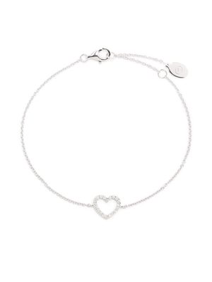 VEYNOU 14kt white gold diamond heart bracelet - Silver