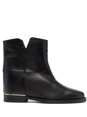 Via Roma 15 20mm concealed-wedge ankle boots - Black