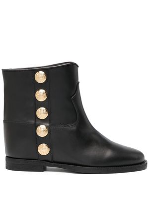 Via Roma 15 3194 ankle leather boots - Black