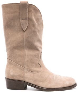 Via Roma 15 3381 ankle-length suede boots - Neutrals