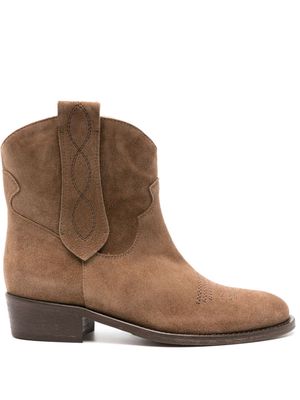 Via Roma 15 4035 ankle-length suede boots - Brown
