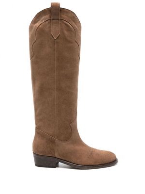 Via Roma 15 4092 knee-length suede boots - Brown