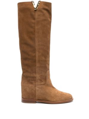 Via Roma 15 40mm suede boots - Brown